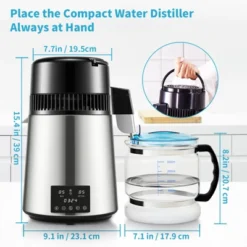 VEVOR 1.1Gal Water Distiller, 0.3Gal/H, 750W Distilled Water Maker Machine 0-99H Timing Dual Temp Display -Aesthtic Interiors GUEST 3643be6e 7b29 4d6d 9e54 1b4f5e6ed1c5