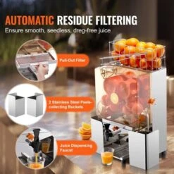 VEVOR Commercial Orange Juicer Machine, 120W Automatic Juice Extractor With Water Tap, Stainless Steel Orange Squeezer 20 Oranges/Minute -Aesthtic Interiors GUEST 3730671c 9f5b 4d86 a44b ddb16d9c1df9