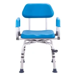 VEVOR Swivel Shower Chair 360 Degree, Adjustable Shower Seat With Pivoting Arms & Padded Bath Seat For Inside Shower Or Tub, 300LBS Capacity, Blue -Aesthtic Interiors GUEST 37821be6 e9ba 4d49 92f4 1975e791f549