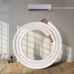 VEVOR 16FT Mini Split Line Set, 3/8" & 5/8" O.D Copper Pipes Tubing And Triple-Layer Insulation, For Air Conditioning, Black