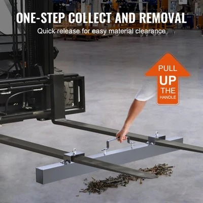 VEVOR 93 Lbs Hanging Magnetic Sweeper Pickup Tool, Nail Hang-Type Magnetic Forklift Sweeper, Industrial-Grade Magnets Steel Material, Gray 3 VEVOR 93 Lbs Hanging Magnetic Sweeper Pickup Tool, Nail Hang-Type Magnetic Forklift Sweeper, Industrial-Grade Magnets Steel Material, Gray - Image 3