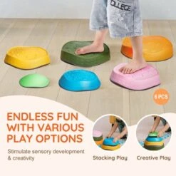 VEVOR Balance Stepping Stones For Kids, 6 PCS, Up To 220 Lbs, Non-Slip Toddlers Sensory Stepping Stones, Toys For Children Aged 3 4 5 6 7 8+ 10 VEVOR Balance Stepping Stones For Kids, 6 PCS, Up To 220 Lbs, Non-Slip Toddlers Sensory Stepping Stones, Toys For Children Aged 3 4 5 6 7 8+ -Aesthtic Interiors GUEST 385e803f 5a25 4cee 8693 28ffdfbd9c12