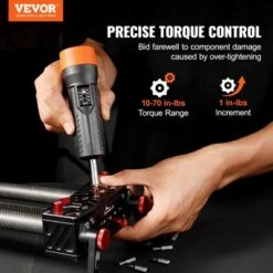 VEVOR 1/4" Drive Torque Screwdriver Wrench Set | 10-70 In-lbs Torque Adjustment Range | 1 In-lb Increment Torque Screwdriver | Driver Bits Set