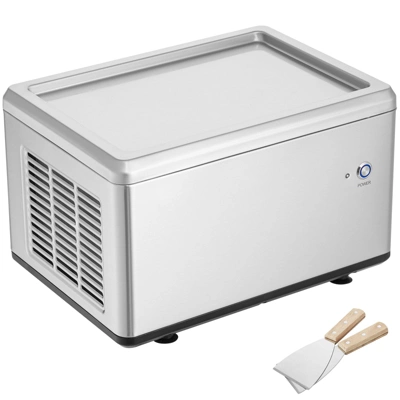 VEVOR Fried Ice Cream Roll Machine, 12.6" X 8.5" Stir-Fried Ice Cream Pan, Stainless Steel Rolled Ice Cream Maker With Compressor And 2 Scrapers 8 VEVOR Fried Ice Cream Roll Machine, 12.6" X 8.5" Stir-Fried Ice Cream Pan, Stainless Steel Rolled Ice Cream Maker With Compressor And 2 Scrapers - Image 8