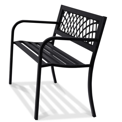 VEVOR Outdoor Bench,46 Inches Metal Garden Bench For Outdoors, 480 Lbs Load Capacity Bench, Outdoor Garden Park Bench With Backrest And Armrests 8 VEVOR Outdoor Bench,46 Inches Metal Garden Bench For Outdoors, 480 Lbs Load Capacity Bench, Outdoor Garden Park Bench With Backrest And Armrests - Image 8