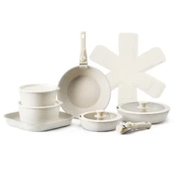 VEVOR 17 Piece Pots And Pans Set Nonstick, Detachable Handle Cookware, Space Saving Induction Cookware Set, Kitchen RV Cooking Sets, White -Aesthtic Interiors GUEST 39c60a61 6aa5 4d45 8a91 32698ecb0f55
