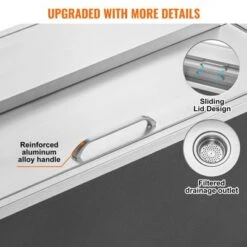 VEVOR Drop In Ice Chest, 36"L X 18"W X 14"H Stainless Steel Ice Cooler, Commercial Ice Bin With Sliding Cover, 40.9 Qt Outdoor Kitchen Ice Bar 12 VEVOR Drop In Ice Chest, 36"L X 18"W X 14"H Stainless Steel Ice Cooler, Commercial Ice Bin With Sliding Cover, 40.9 Qt Outdoor Kitchen Ice Bar -Aesthtic Interiors GUEST 39f03bc4 1f9f 481e 8c52 06ed0587d24f