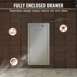 VEVOR Pull Out Trash Drawer 13.6Wx26Hx19.3D Inch Lower Sliding Rails Stainless Steel Roll Out Trash Bin Pull Out Tray, Silver(No Trash Can) -Aesthtic Interiors GUEST 3a90a26e be77 4a06 8543 ce92b880d308