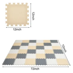 VEVOR 36 Tiles Kids Play Mat, 0.4 Inch Toddler Play Mat With EVA Foam, 12" X 12" Puzzle Play Mat With 36 Sq.ft Coverage, Interlocking Toddler Mats -Aesthtic Interiors GUEST 3b1f8f2b fdc0 4f54 a16a 0a892dccaea6