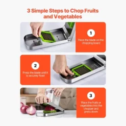 VEVOR Vegetable Chopper, Food Veggie Cutter With 3 Stainless Steel Blades, Onion Slicer With Container, Silver 12 VEVOR Vegetable Chopper, Food Veggie Cutter With 3 Stainless Steel Blades, Onion Slicer With Container, Silver -Aesthtic Interiors GUEST 3bb28bb7 4e4e 4d2a 9bbb 485a2734ec84
