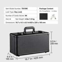 VEVOR Graded Card Storage Box, 4 Slots, Graded Sports Cards Holder Carrying Case, For 96 PSA Graded Cards 68 BGS Cards 76 SGC Cards 348 Top Loaders 13 VEVOR Graded Card Storage Box, 4 Slots, Graded Sports Cards Holder Carrying Case, For 96 PSA Graded Cards 68 BGS Cards 76 SGC Cards 348 Top Loaders -Aesthtic Interiors GUEST 3bcaf556 e257 462e a358 e28761094510