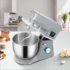VEVOR 5 IN 1 Stand Mixer, 660W Tilt-Head Multifunctional Electric Mixer With 6 Speeds LCD Screen Timing, 7.4 Qt Stainless Bowl, Dough Hook