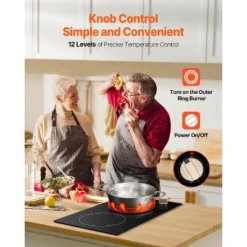 VEVOR Induction Cooktop, 3500W Electric Countertop Burner, 2 Burner Knob Control Stove, Built-in Induction Cooktop, Black -Aesthtic Interiors GUEST 3cbd3f1b 6ff4 4608 8d5f c283d448c84c