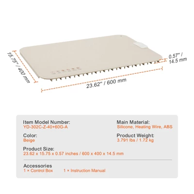 VEVOR Electric Warming Tray, Food Warming Mat For Buffet, Rollable & Portable Silicone Food Warmer With 4 Adjustable Temperature Settings 7 VEVOR Electric Warming Tray, Food Warming Mat For Buffet, Rollable & Portable Silicone Food Warmer With 4 Adjustable Temperature Settings - Image 7