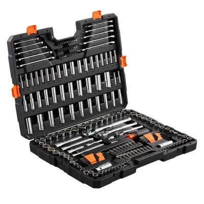 VEVOR Mechanics Tool Set And Socket Set, 1/4" 3/8" 1/2" Drive Deep And Standard Sockets, 205 Pcs SAE And Metric Mechanic Tool Kit 7 VEVOR Mechanics Tool Set And Socket Set, 1/4" 3/8" 1/2" Drive Deep And Standard Sockets, 205 Pcs SAE And Metric Mechanic Tool Kit - Image 7