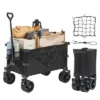 VEVOR Collapsible Folding Wagon, 220 L Beach Wagon Cart With All-Terrain Wheels, Heavy Duty Folding Wagon Cart Max 330 Lbs
