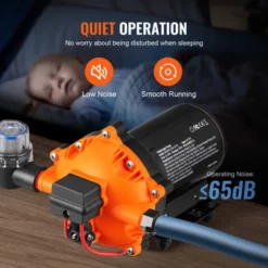 VEVOR Water Diaphragm Pump, 12V DC, 216W,5.5 GPM Flow, 70 PSI Rated Pressure (40-100 PSI Adjustable), 1/2" MNPT Self Priming Sprayer Pump, Orange -Aesthtic Interiors GUEST 3dfb6fca c2e2 45cb 8ab4 a598f1b5b6e1