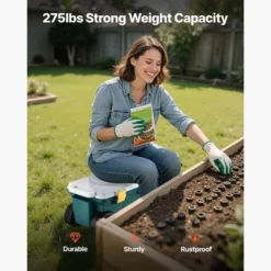 VEVOR Garden Scooter With Seat, 2 In 1 Rolling Garden Cart With Storage Bin, Outdoor Wagon With Handle, Green -Aesthtic Interiors GUEST 3e031f1c 2a6b 4d1b 93b4 0b9e72ed688c