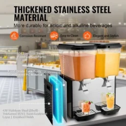 VEVOR Commercial Beverage Dispenser, 2 Tanks 18 L / 19 QT Per Tank Juice Dispenser, 370W Stainless Steel Ice Tea Drink Machine 11 VEVOR Commercial Beverage Dispenser, 2 Tanks 18 L / 19 QT Per Tank Juice Dispenser, 370W Stainless Steel Ice Tea Drink Machine -Aesthtic Interiors GUEST 3e1b6881 7681 4a5c b24c 7ba59d63eb99