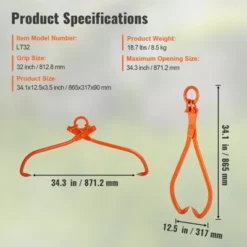 VEVOR Log Skidding Tongs, 32 Inch 2 Claw Log Lifting Tongs, Heavy Duty Steel Lumber Skidding Tongs, 1543 Lbs/700 Kg Loading Capacity, Log Lifting -Aesthtic Interiors GUEST 3e5868da 4565 410c a2aa 7ff3429b11f4