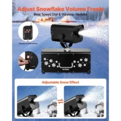 VEVOR Snow Machine, 1200W 90° Shaking Head Snow Maker With Wireless Remote Control, High Output Snowmaking Machine Coverage Up To 12 ㎡, Black -Aesthtic Interiors GUEST 3ea78405 102f 45a8 812b 8bf4d0e6258f