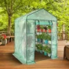 VEVOR Walk-in Green House, 4.6 X 4.6 X 6.6 Ft , Greenhouse With Shelves, High Strength PE Cover With Zipper Door And Steel Frame, Assembly In Minutes