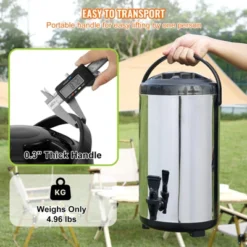 VEVOR Stainless Steel Insulated Beverage Dispenser, 2.4 Gallon 9.2 Liter, Thermal Hot And Cold Drink Server Dispenser With Spigot Handle, Food-grade 13 VEVOR Stainless Steel Insulated Beverage Dispenser, 2.4 Gallon 9.2 Liter, Thermal Hot And Cold Drink Server Dispenser With Spigot Handle, Food-grade -Aesthtic Interiors GUEST 3f394ec9 573e 4d1b b70d 48762324f288