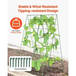 VEVOR Cucumber Trellis For Climbing Plants, 46" X 32" Foldable Cucumber Trellis Set With Plant Clips, Metal Garden Trellis For Raised Bed -Aesthtic Interiors GUEST 3f62aab0 c339 404f a2eb 0b80026f2076