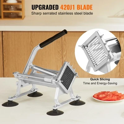 VEVOR Commercial Vegetable Slicer, 1/4 Inch Fruit Slicer, Stainless Steel And Aluminum Alloy Vegetable Cutter Slicer Machine, Manual Slicer 4 VEVOR Commercial Vegetable Slicer, 1/4 Inch Fruit Slicer, Stainless Steel And Aluminum Alloy Vegetable Cutter Slicer Machine, Manual Slicer - Image 4