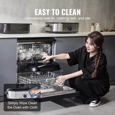 VEVOR Electric Roaster Oven, 18 QT Turkey Roaster Oven With Self-Basting Lid, 1450W Roaster Oven With Defrost & Warm Function 6 VEVOR Electric Roaster Oven, 18 QT Turkey Roaster Oven With Self-Basting Lid, 1450W Roaster Oven With Defrost & Warm Function - Image 6