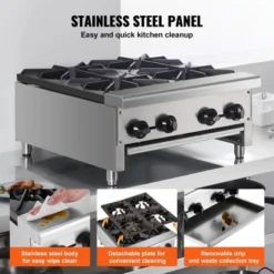 VEVOR Commercial Gas Stove With 4 Burners, Propane And Natural Gas Countertop Cooking Stove Range, Stainless Steel Gas Hot Plate -Aesthtic Interiors GUEST 40293483 e4f4 4fa3 a36a 6dcd1d9b1ad1