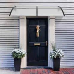 VEVOR Window Door Awning Canopy 40" X 80", UPF 50+ Polycarbonate Entry Door Outdoor Window Awning Exterior, Front Door Overhang Awning