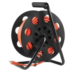 VEVOR Extension Cord Reel, 100FT, With 4 Outlets And Dust Cover, Heavy Duty 12AWG SJTOW Power Cord, Manual Cord Reel, Orange -Aesthtic Interiors GUEST 407eb3d9 a499 4f18 93ee 038da7bd7f94