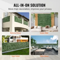 VEVOR Ivy Privacy Fence, 39 X 198in Artificial Green Wall Screen, Greenery Ivy Fence With Mesh Cloth Backing And Strengthened Joint 12 VEVOR Ivy Privacy Fence, 39 X 198in Artificial Green Wall Screen, Greenery Ivy Fence With Mesh Cloth Backing And Strengthened Joint -Aesthtic Interiors GUEST 41183569 9d8d 45d5 9fd5 a46114a39ec7 3