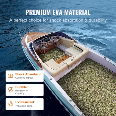 VEVOR Boat Flooring, EVA Foam Boat Decking 94.5" X 35.4", Non-Slip Self-Adhesive Flooring, 23.2 Sq.ft Marine Carpet For Boats, Yacht, Pontoon 4 VEVOR Boat Flooring, EVA Foam Boat Decking 94.5" X 35.4", Non-Slip Self-Adhesive Flooring, 23.2 Sq.ft Marine Carpet For Boats, Yacht, Pontoon - Image 4