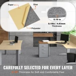 VEVOR Carpet Tiles Peel And Stick, 12” X 12” Squares Self Adhesive Carpet Floor Tile, Soft Padded Carpet Tiles, Easy Install (12 Tiles, Light Gray) -Aesthtic Interiors GUEST 421852b2 d998 4b07 8d29 5c0b868a58b8
