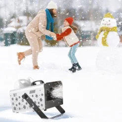 VEVOR Snow Machine, 1500W Handheld/Hanging Snow Maker By Wireless Remote Control, Portable Snowmaking Machine, High Output Snowflake Maker, Black