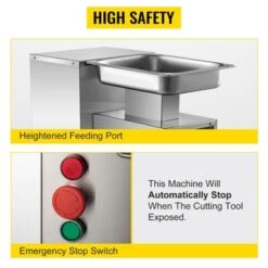 VEVOR 110V Commercial Meat Cutter Machine 1100LB/H Electric Meat Cutting Machine 750W Commercial Meat Slicer 3mm Blade, Silver -Aesthtic Interiors GUEST 42736636 c813 48c6 8352 78335b3c69ee