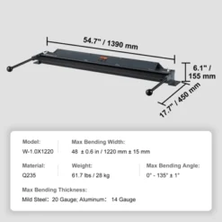 VEVOR Box And Pan Brake, 48-Inch, 0-130 Degrees Sheet Metal Bending Brake, Portable Mini Metal Bender With 20 Gauge Low Carbon Steel, Black -Aesthtic Interiors GUEST 43b57bc1 b647 46e4 9bae 065c0a588696