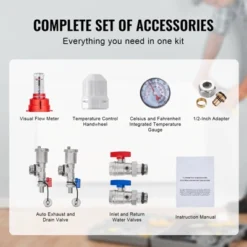 VEVOR 10-Branch Radiant Heat Manifold, 1/2" PEX Tubing Manifold, Stainless Steel PEX Manifold For Hydronic Radiant Floor Heating, Silver -Aesthtic Interiors GUEST 440b8d10 3e32 423c af34 27a9d549414d