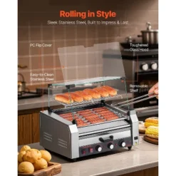 VEVOR Hot Dog Roller, 18 Hot Dog 7 Rollers, Stainless Steel Sausage Grill Cooker, 1200W Hot Dog Machine, Silver 11 VEVOR Hot Dog Roller, 18 Hot Dog 7 Rollers, Stainless Steel Sausage Grill Cooker, 1200W Hot Dog Machine, Silver -Aesthtic Interiors GUEST 445b7e9c 9a29 4e89 af8e b7cc4a6ddb0e
