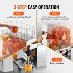 VEVOR Commercial Orange Juicer Machine, 120W Automatic Juice Extractor With Water Tap, Stainless Steel Orange Squeezer 20 Oranges/Minute -Aesthtic Interiors GUEST 44706ae2 c306 4fed 9025 adaa7d2a3ec7