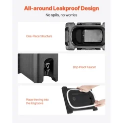 VEVOR Insulated Beverage Dispenser, 5 Gal/19L Hot And Cold Beverage Server With Spigot & Handle, Food-Grade Thermal Drink Dispenser, 2 Pack, Black -Aesthtic Interiors GUEST 45414406 406d 4773 bf80 58b5dfe51233