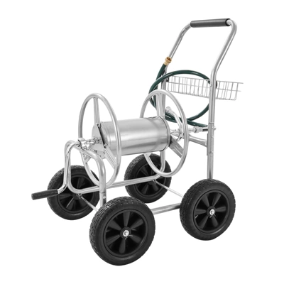 VEVOR Hose Reel Cart, Hold Up To 250 Ft Of 5/8’’ Hose, Garden Water Hose Carts Mobile Tools With 4 Wheels, Heavy Duty Powder-coated Steel 8 VEVOR Hose Reel Cart, Hold Up To 250 Ft Of 5/8’’ Hose, Garden Water Hose Carts Mobile Tools With 4 Wheels, Heavy Duty Powder-coated Steel - Image 8