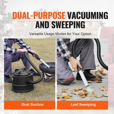 VEVOR Ash Vacuum Cleaner, 4 Gallon With 1200W Powerful Suction, Ash Vac Collector With 47.2 In Flexible Hose, For Fireplaces, Pellet Stoves, Black 6 VEVOR Ash Vacuum Cleaner, 4 Gallon With 1200W Powerful Suction, Ash Vac Collector With 47.2 In Flexible Hose, For Fireplaces, Pellet Stoves, Black - Image 6