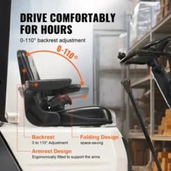 VEVOR Universal Forklift Seat, Fold Down Tractor Seat With Adjustable Angle Back, Micro Switch, Seatbelt And Armrests, Black 9 VEVOR Universal Forklift Seat, Fold Down Tractor Seat With Adjustable Angle Back, Micro Switch, Seatbelt And Armrests, Black -Aesthtic Interiors GUEST 46e2adc4 5a1a 4af5 980a 8d01c488bfbd