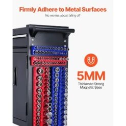 VEVOR Magnetic Socket Organizer Set, 4PCS Magnetic Socket Holder, 1/4'' & 3/8'' Metric SAE Socket Trays With Clear Labels, Hold Up To 108PCS Standard -Aesthtic Interiors GUEST 470d4b0a 8cdf 41eb a956 fe9d1d61c930