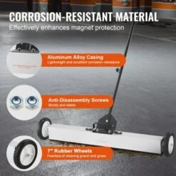 VEVOR 55Lbs Rolling Magnetic Sweeper With Wheels,Push-Type Magnetic Pick Up Sweeper, 24-inch Large Magnet Pickup Lawn Sweeper -Aesthtic Interiors GUEST 477c2d44 31cc 44ca bb0a a14566b7102d