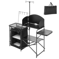 VEVOR Camping Kitchen Table, Outdoor Camp Cooking Table, Aluminum Portable Cook Station With Storage Cupboard, Carrying Bag, Black 15 VEVOR Camping Kitchen Table, Outdoor Camp Cooking Table, Aluminum Portable Cook Station With Storage Cupboard, Carrying Bag, Black -Aesthtic Interiors GUEST 47c02134 5719 42db 8b4c 219f58b068e5