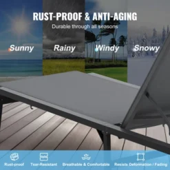 VEVOR Chaise Lounge Chair Outdoor, Aluminum Patio Lounge Chair With Adjustable 5-Position, Folding Pool Lounge Chair -Aesthtic Interiors GUEST 480e292e 68c2 4345 87a4 54c00f826266